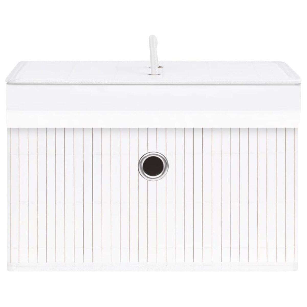 vidaXL Bambusowe pojemniki do przechowywania, 4 szt., białe