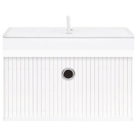 vidaXL Bambusowe pojemniki do przechowywania, 4 szt., białe