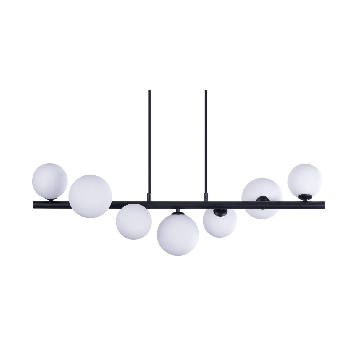 Wisząca lampa sypialniana Sybilla nad łóżko czarna biała