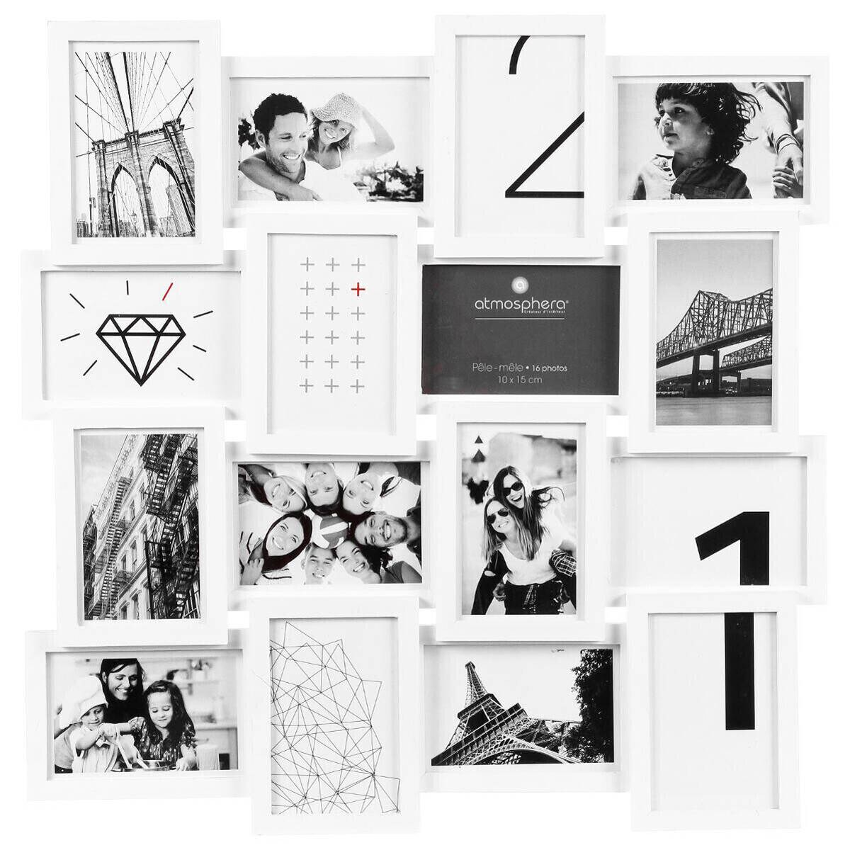 Ramki na zdjęcia, kolaż, 16 elementów