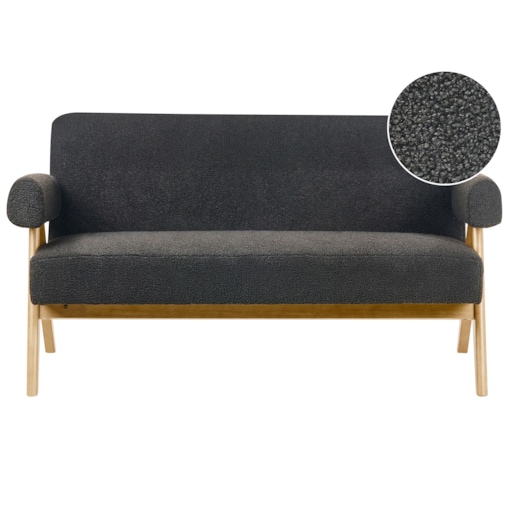Sofa TAMRE Boucle Czarny dla 2 osób