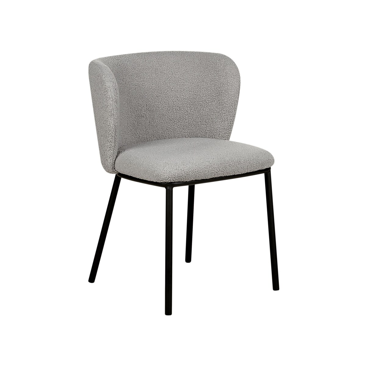 Zestaw 2 krzeseł do jadalni boucle szare MINA