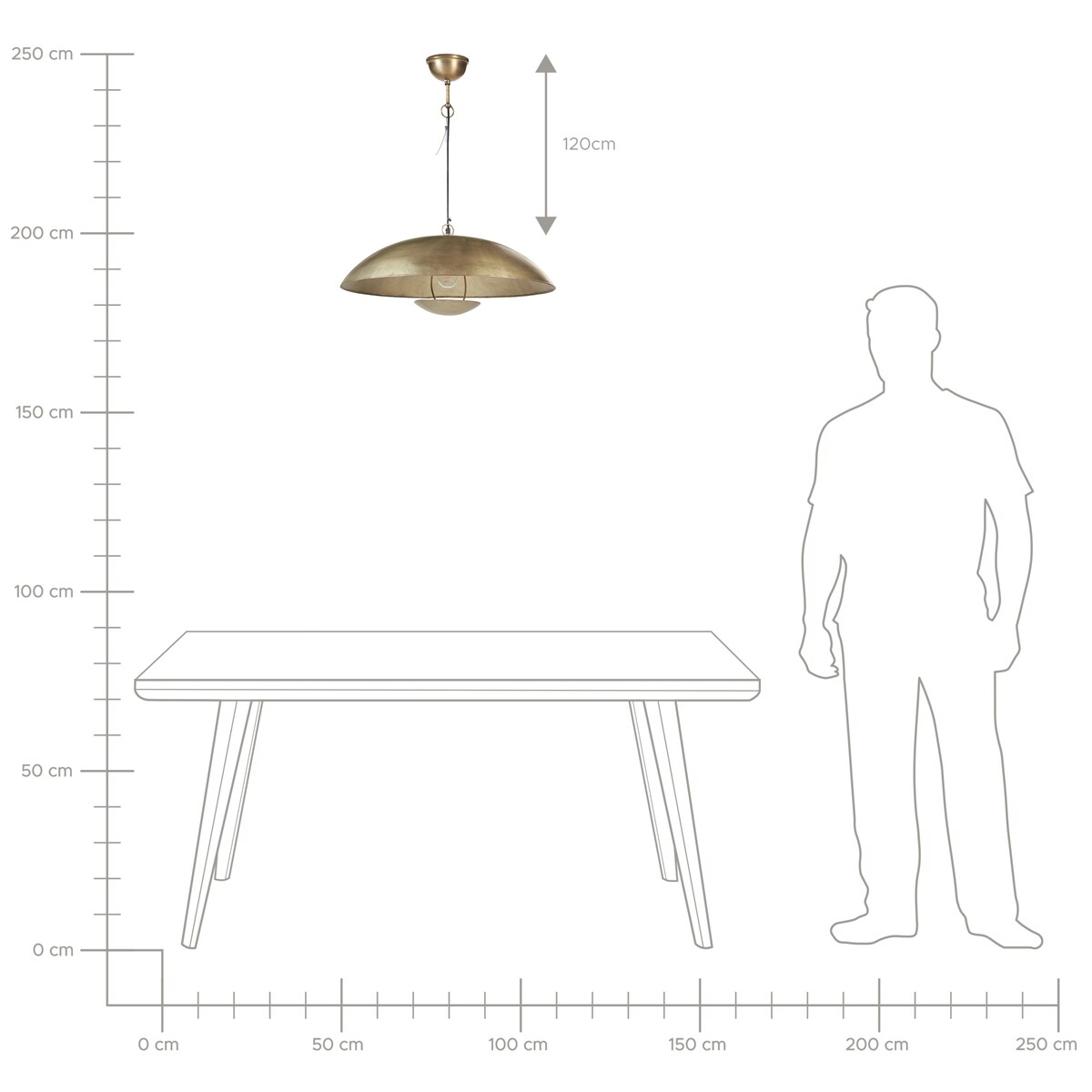 Lampa wisząca AGRANI Metal Złoty
