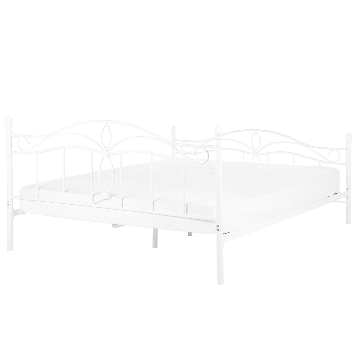 Łóżko metalowe 160 x 200 cm białe ANTLIA