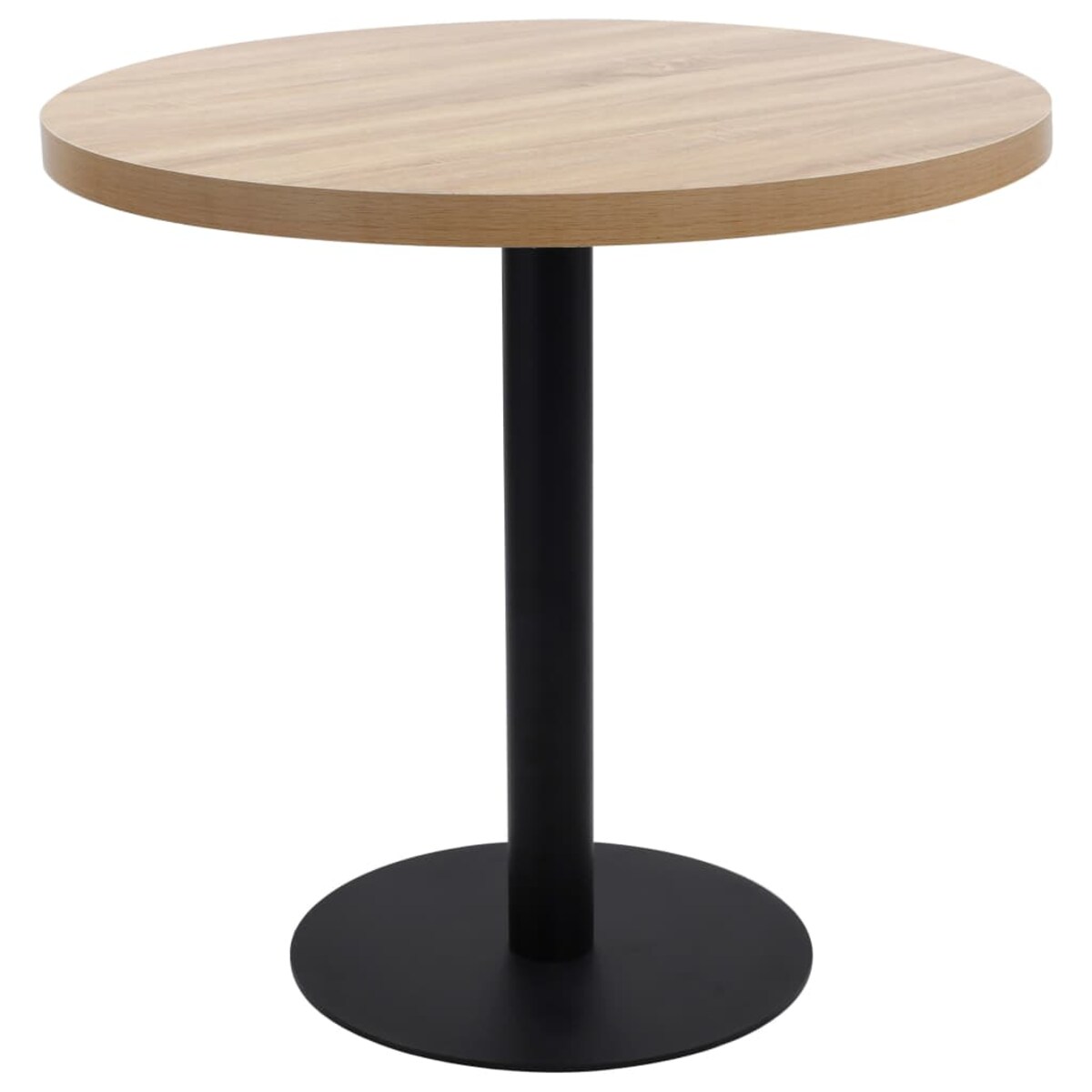 vidaXL Stolik bistro, jasnobrązowy, 80 cm, MDF