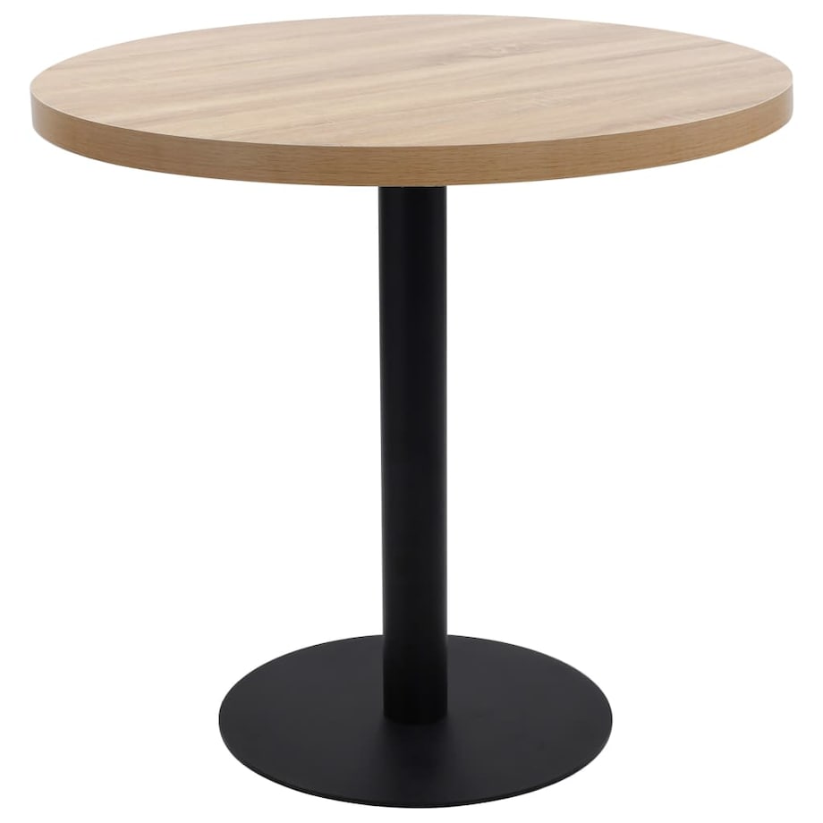 vidaXL Stolik bistro, jasnobrązowy, 80 cm, MDF