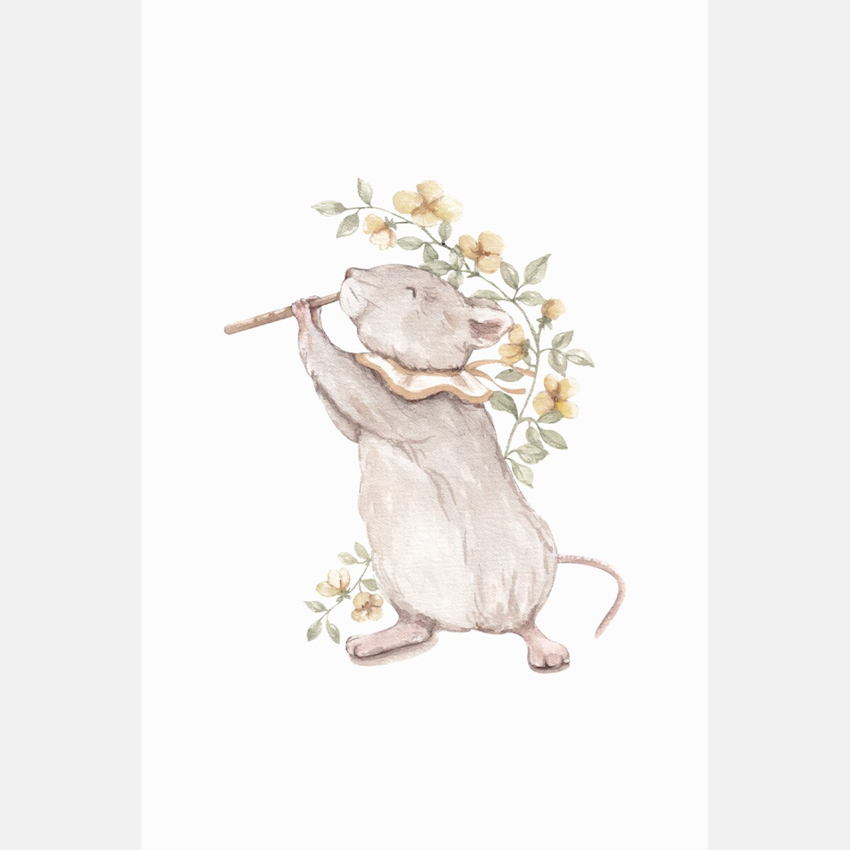 Plakat dla dzieci Myszka z fletem 30x40