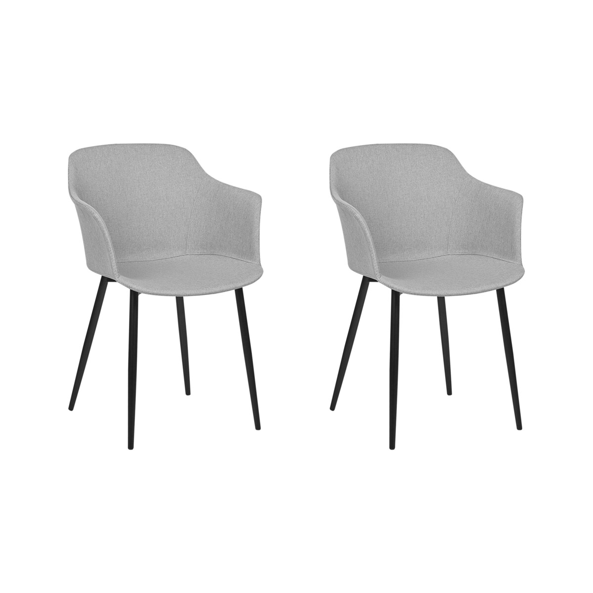 Zestaw 2 krzeseł jasnoszary ELIM