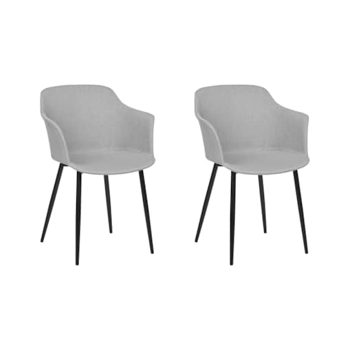 Zestaw 2 krzeseł jasnoszary ELIM
