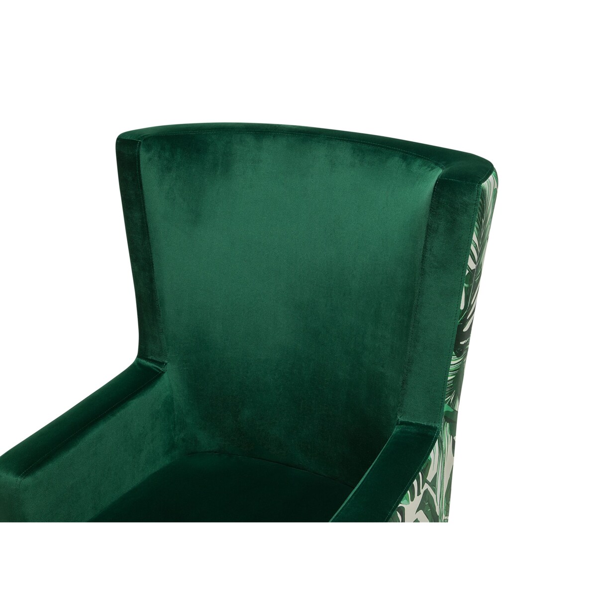 Fotel uszak welurowy zielony ONEIDA