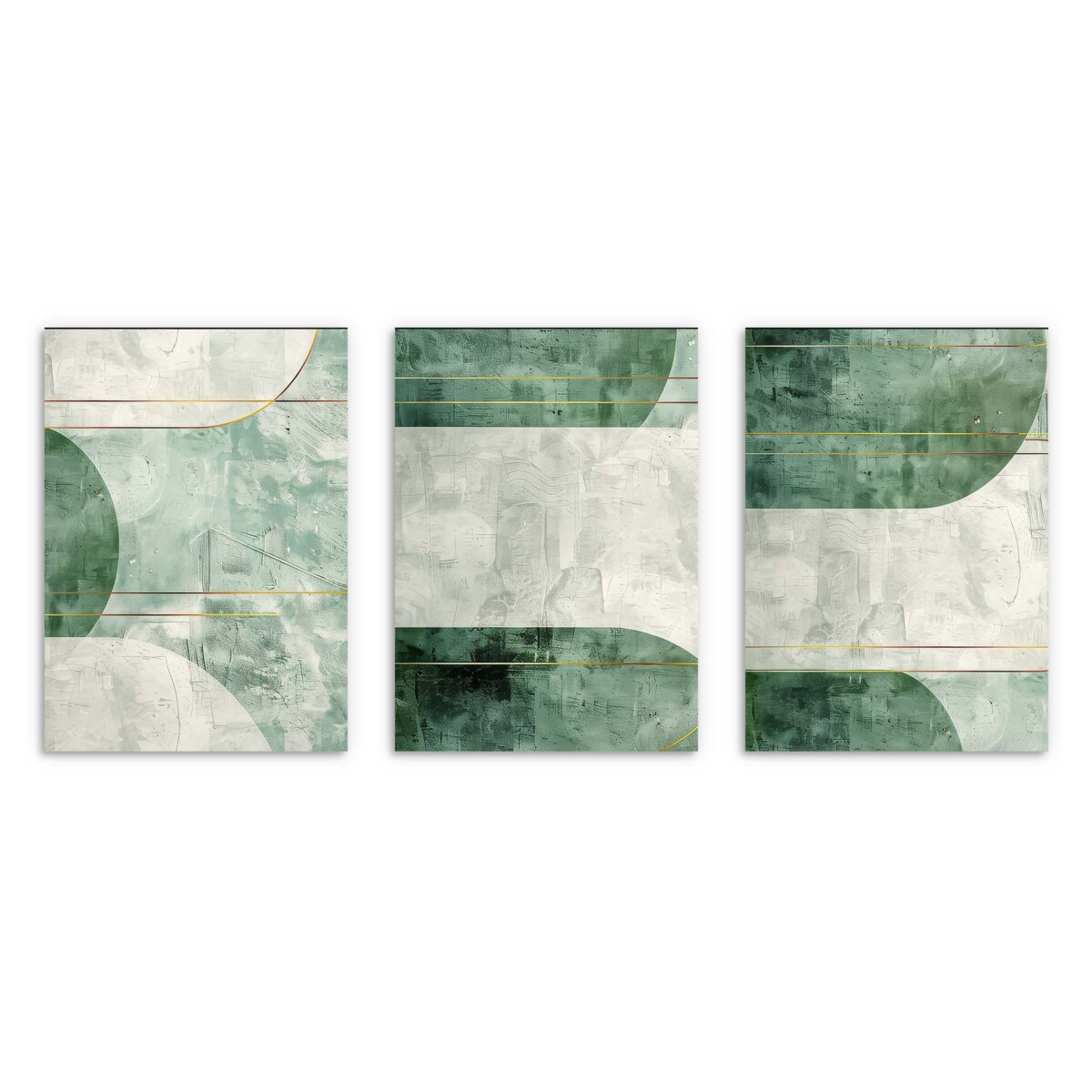 Nowoczesne Obrazy Plakaty na ścianę ścienne Zielona Abstrakcja Złoto