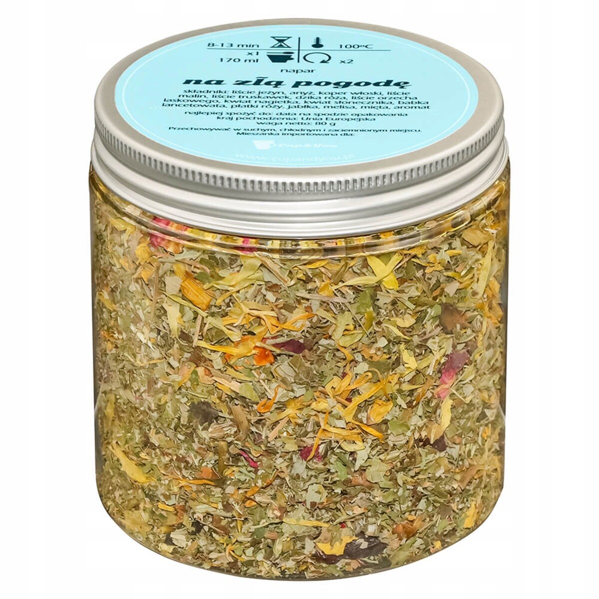 Herbata ziołowa NA ZŁĄ POGODĘ o smaku miodowo-anyżowym PREMIUM Cup&You - herbata liściasta sypana mieszanka napar susz - gotowa na prezent upominek