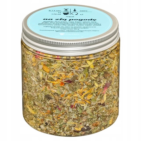 Herbata ziołowa NA ZŁĄ POGODĘ o smaku miodowo-anyżowym PREMIUM Cup&You - herbata liściasta sypana mieszanka napar susz - gotowa na prezent upominek