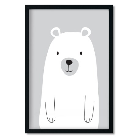 Plakat dla dzieci Miś szary 50x70