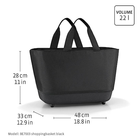 Koszyk SHOPPINHBASKET, herringbone dark blue