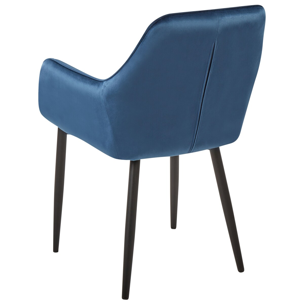 Zestaw 2 krzeseł do jadalni welurowy ciemnoniebieski WELLSTON
