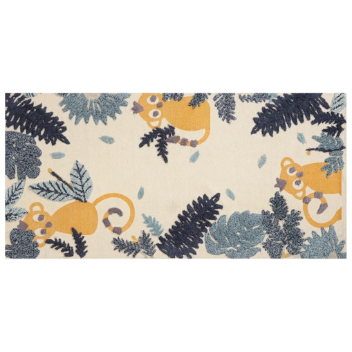 Dywan dziecięcy bawełniany w zwierzęcy wzór 80 x 150 cm wielokolorowy NAIBOS