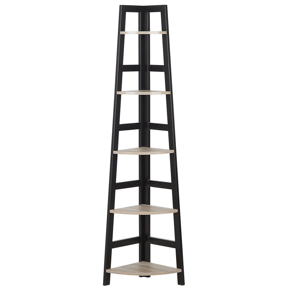 Regał 5 półek Czarny BEXLEY