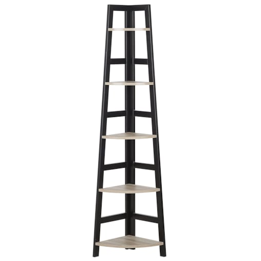 Regał 5 półek Czarny BEXLEY