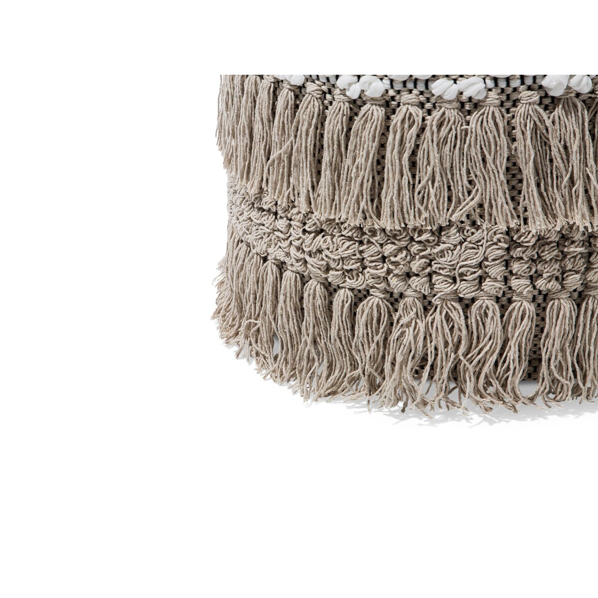 Puf ⌀ 44 cm beżowy NOIDA