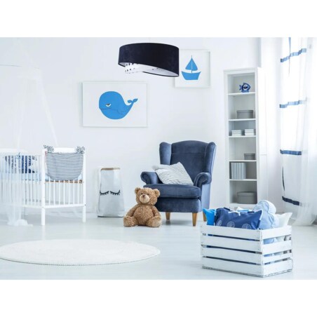 Lampa wisząca DREAMER granatowa/biała