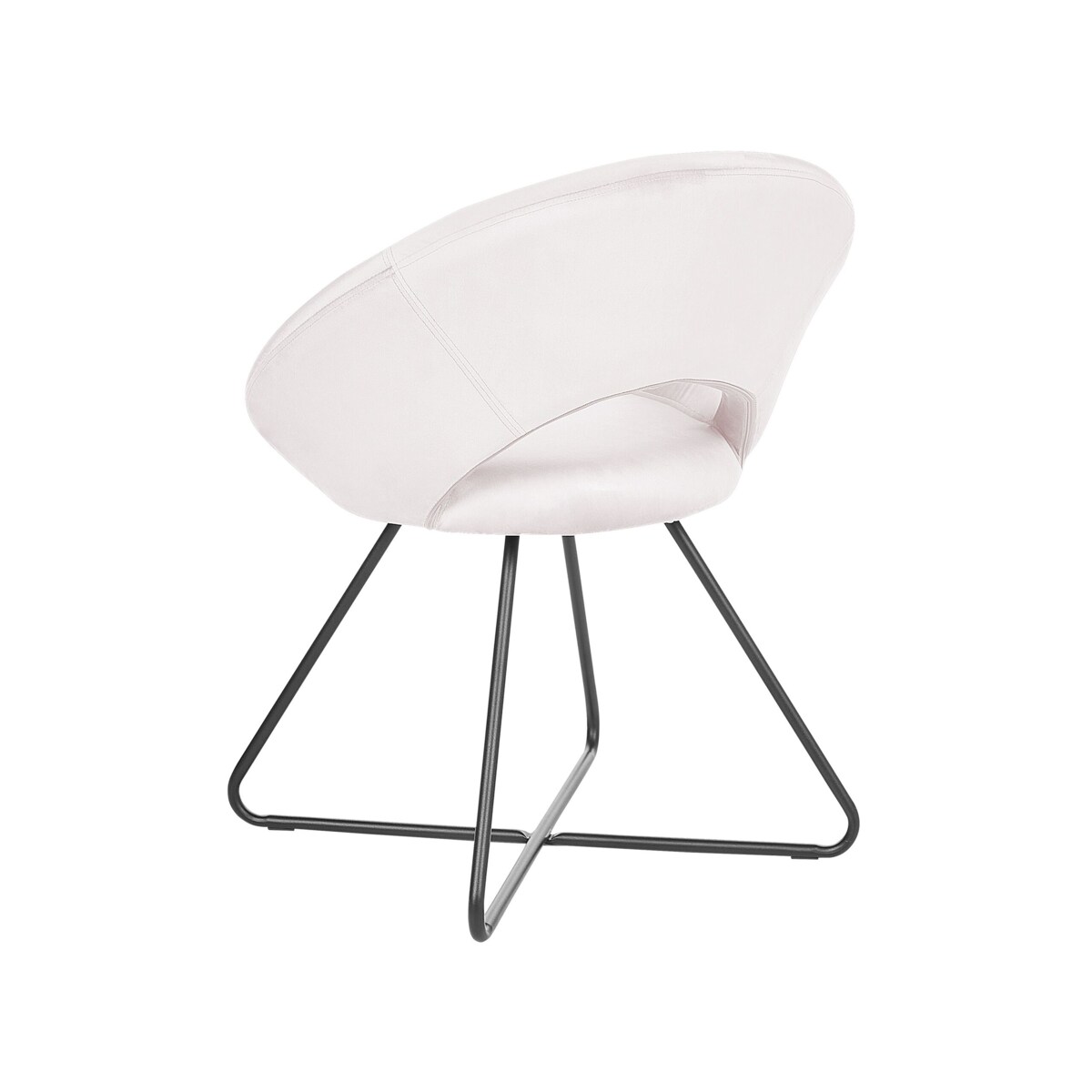 Fotel welurowy beżowy RACHEL