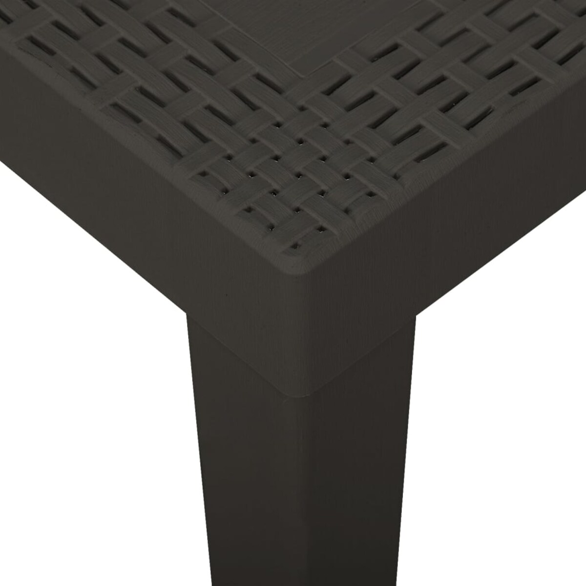 vidaXL Stolik ogrodowy, antracytowy, 79 x 65 x 72 cm, plastikowy