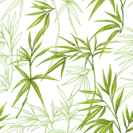 Tapeta Zielone LIŚCIE Bambus Natura
