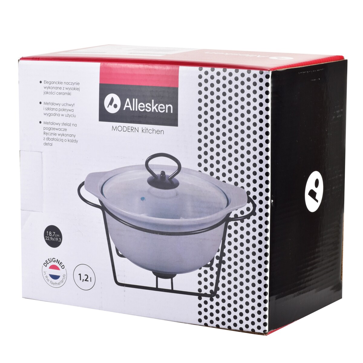 MODERN KITCHEN Naczynie z podgrzewaczem1,2l 22,9x19,3xH8,7cm