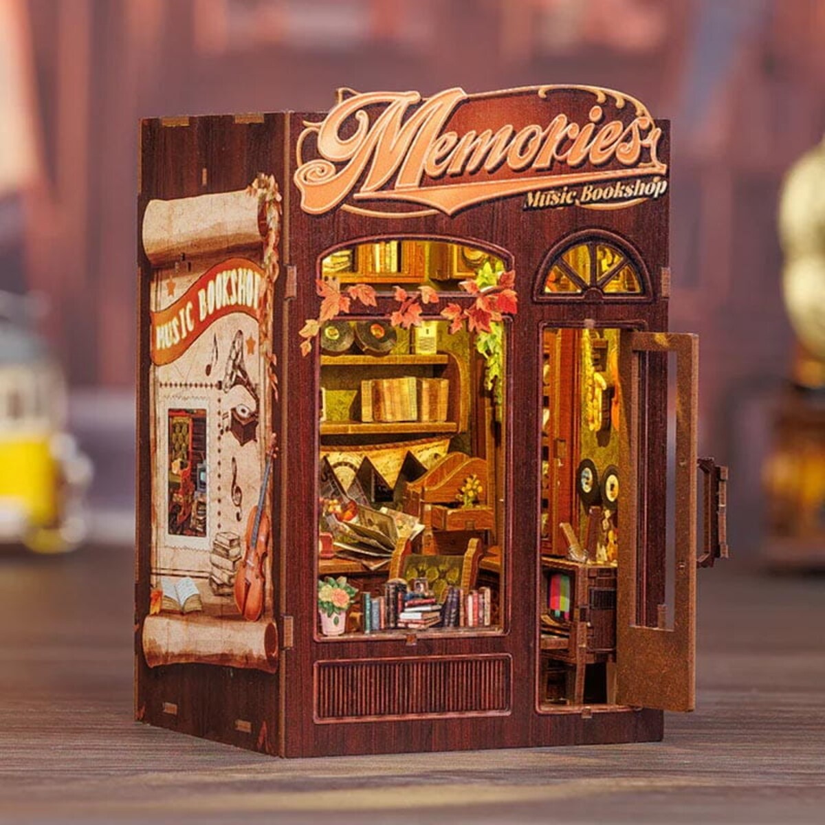 Miniaturowy domek mini Book Nook - Retro Winyle - CuteBee