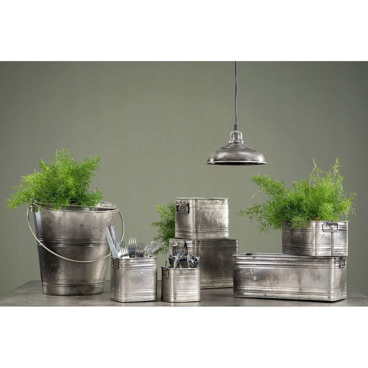 LAMPA wisząca STYL LOFT SREBRNA metalowa śr. 20cm do salonu sypialni