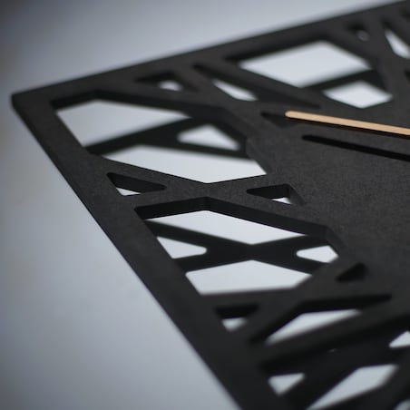 Zegar ścienny Loft Piccolo kwadratowy Czarny 30cm