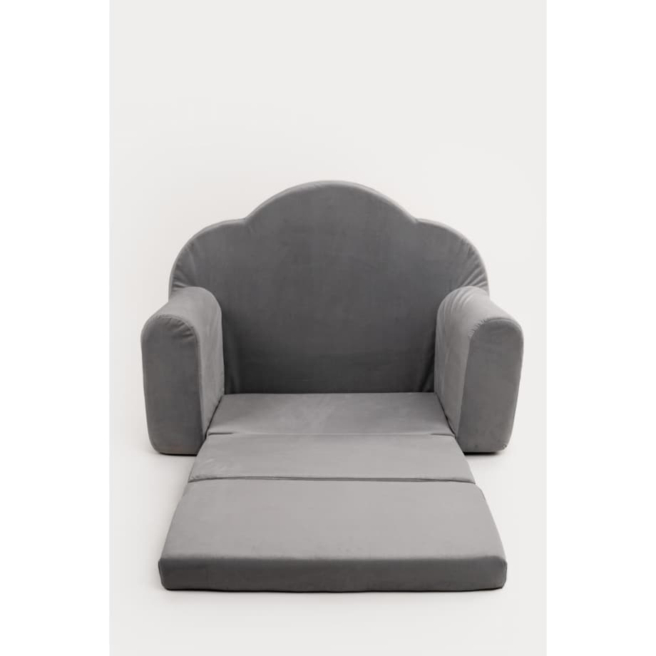 Fotelik piankowy rozkładany - szary