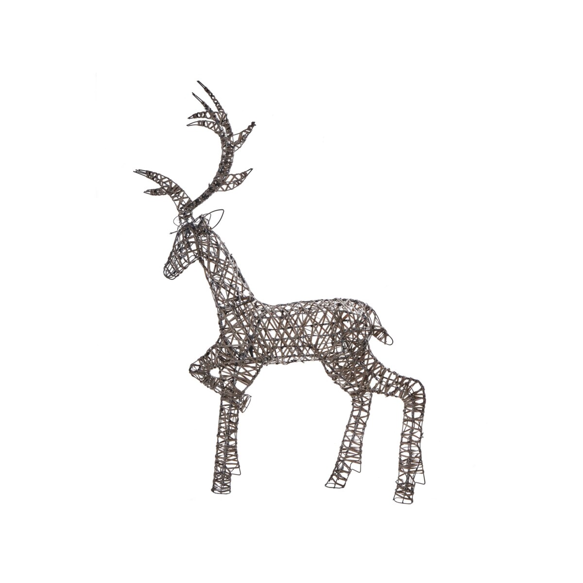 Dekoracja ogrodowa LED renifer 140 cm srebrna HUSAVIK