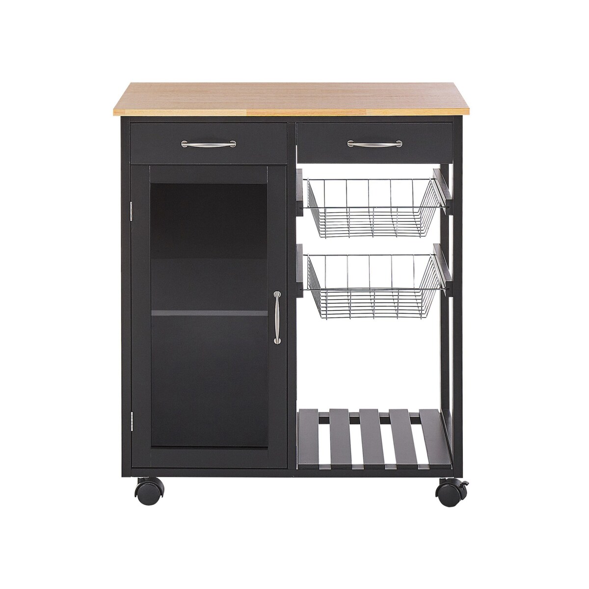 Wózek kuchenny 2 szuflady czarny BOVES