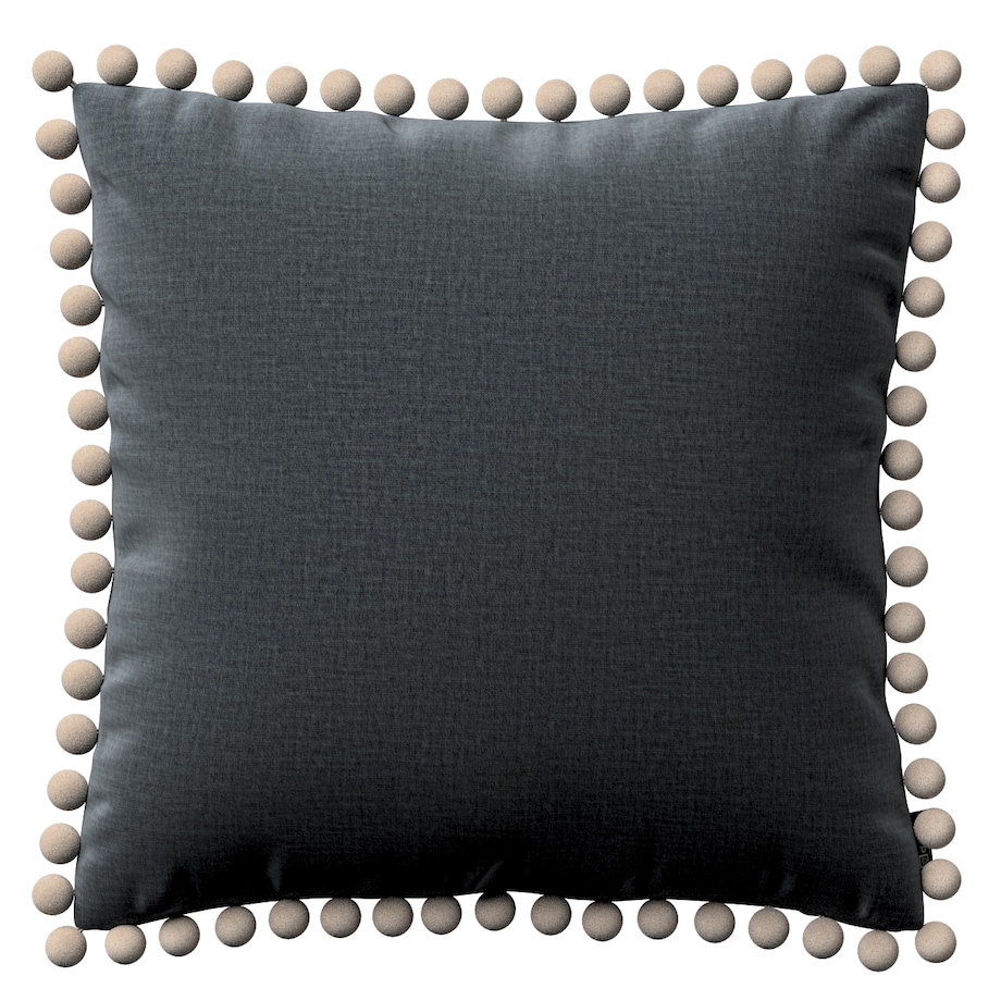 Poszewka Wera na poduszkę 45x45 grafitowy welwet