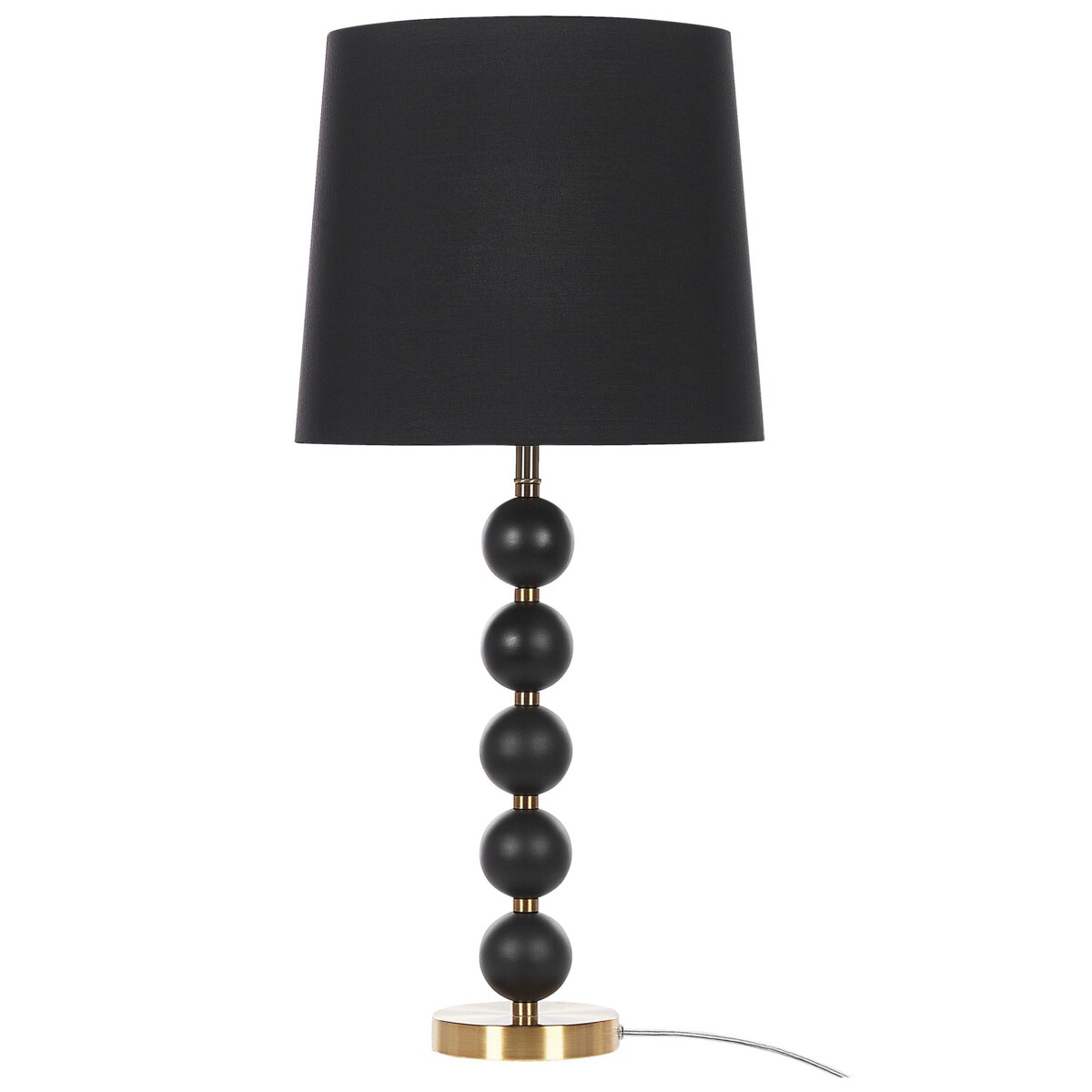 Lampa stołowa metalowa czarna ze złotym ASSONET