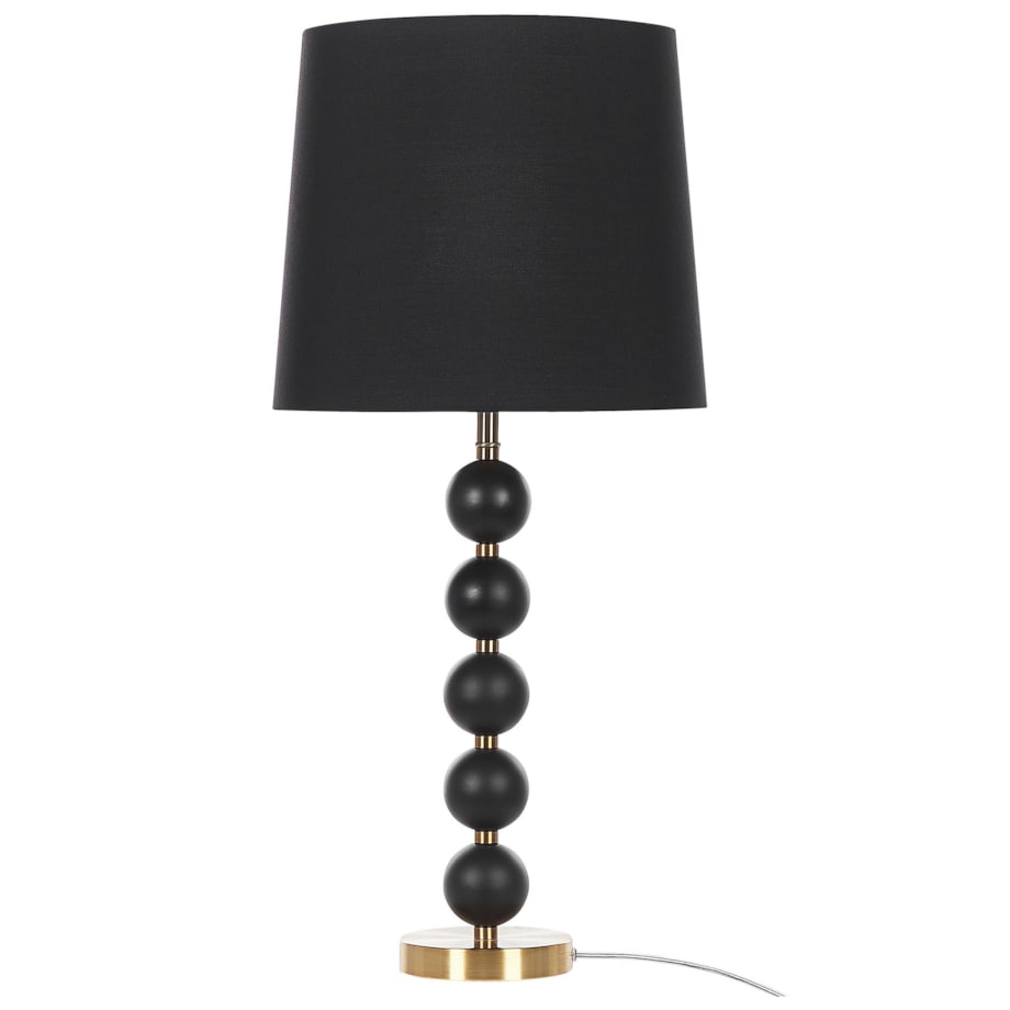 Lampa stołowa metalowa czarna ze złotym ASSONET