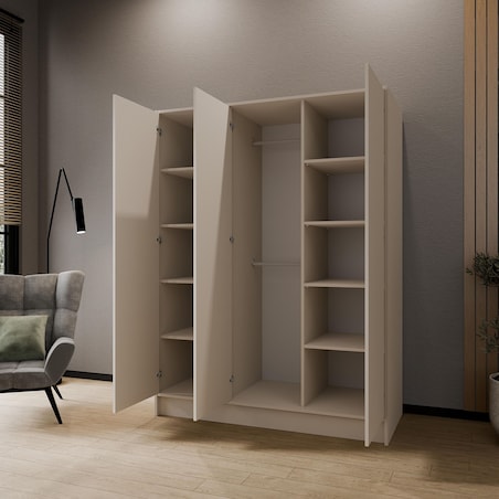 Szafa gładka 150 ALA bez lustra i bez uchwytów, kaszmirowa