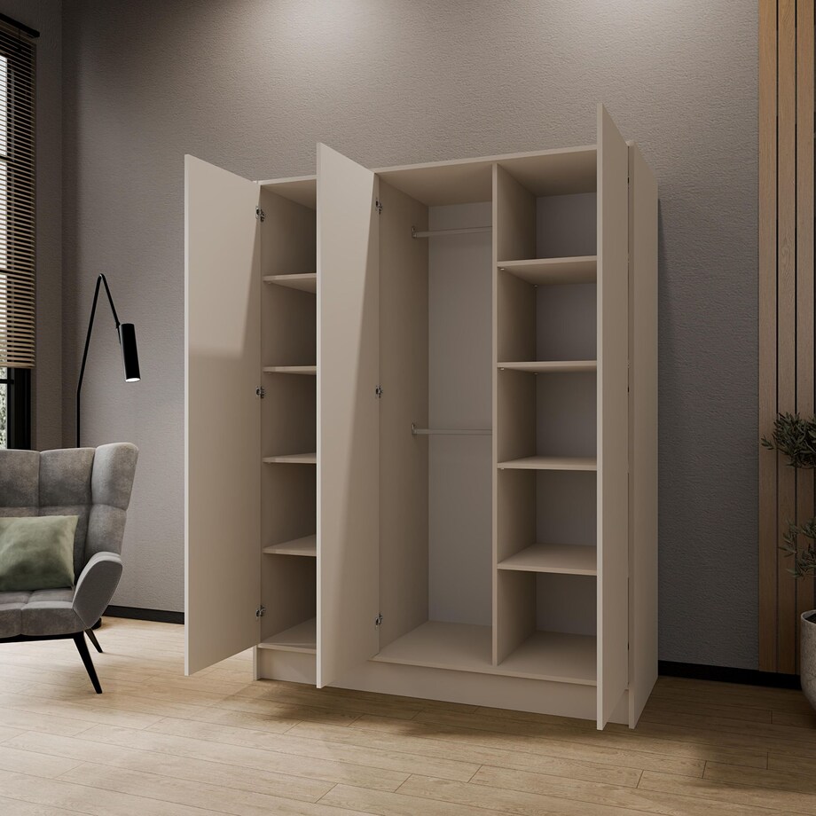 Szafa gładka 150 ALA bez lustra i bez uchwytów, kaszmirowa