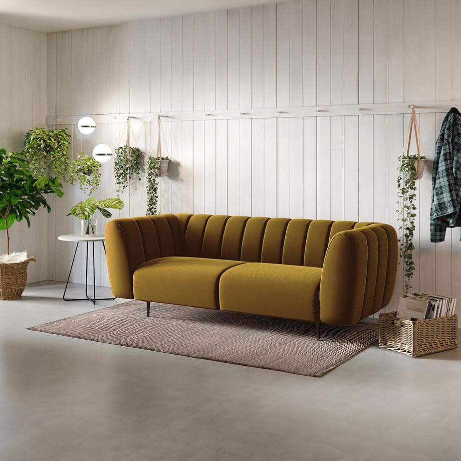 Shel 3-osobowa sofa - miodowa