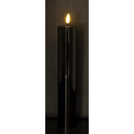 Świeca LED z tworzywa sztucznego TIMER 29x5x5 cm MOMBATTI-2 czarna medium