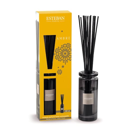 Dyfuzor zapachowy z patyczkami Ambre, 100 ml, Esteban