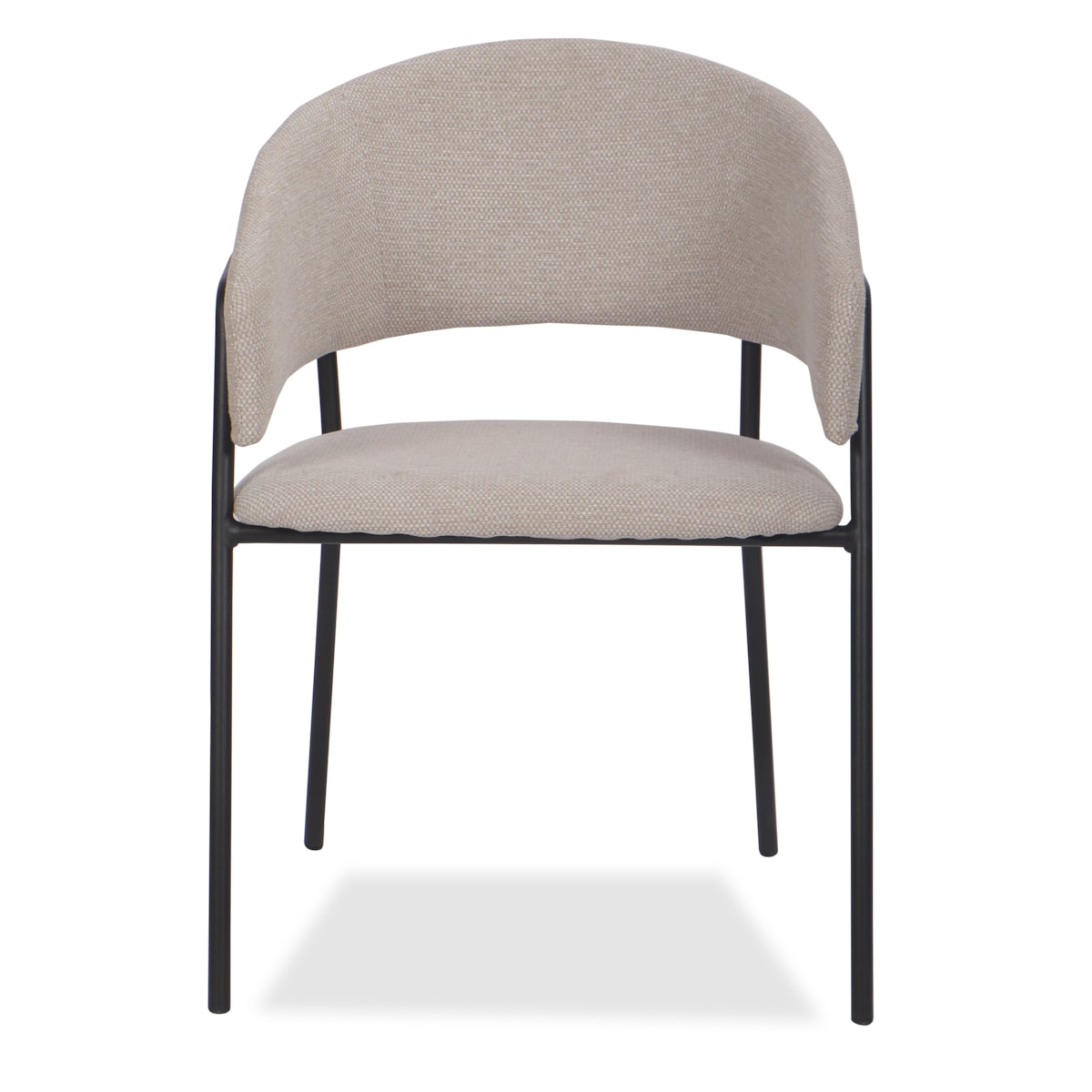 Krzesło tapicerowane glamour szenilowe OVO beżowe