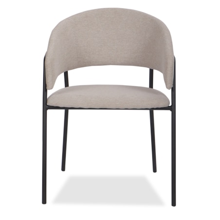 Krzesło tapicerowane glamour szenilowe OVO beżowe