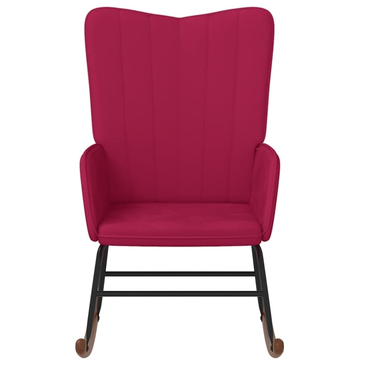 vidaXL Fotel bujany, winna czerwień, tapicerowany aksamitem