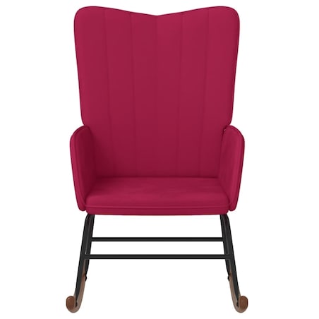 vidaXL Fotel bujany, winna czerwień, tapicerowany aksamitem