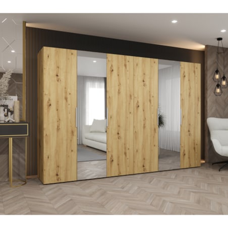 Szafa uchylna otwierana MARBELLA 2 300 wys. 202 cm Artisan + u. Czarny