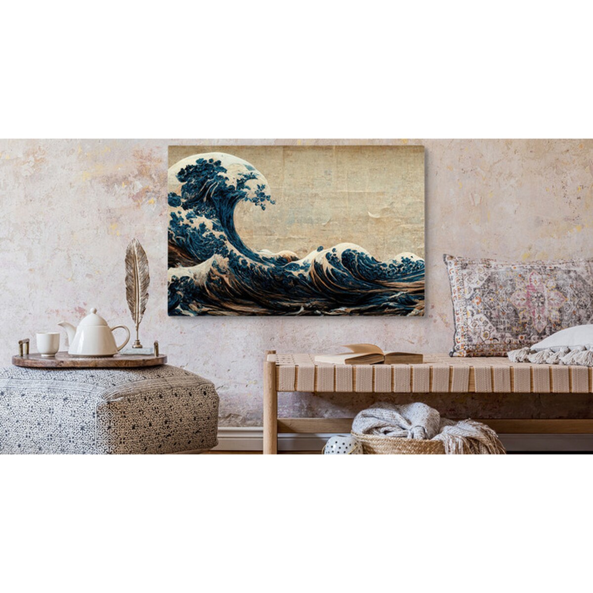 Obraz Na Płótnie Wielka Fala w Kanagawie 120x80cm