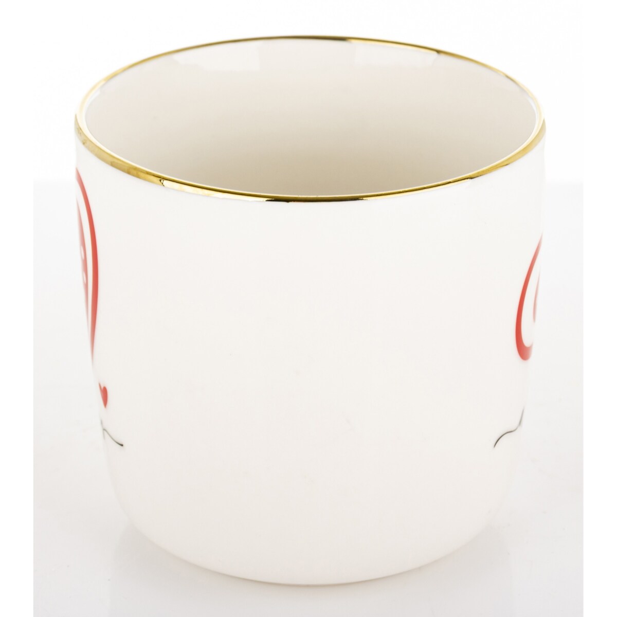 Kubek porcelanowy 385 ml z czerwonym sercem 9x12,5x9 cm i napisem ALWAYS